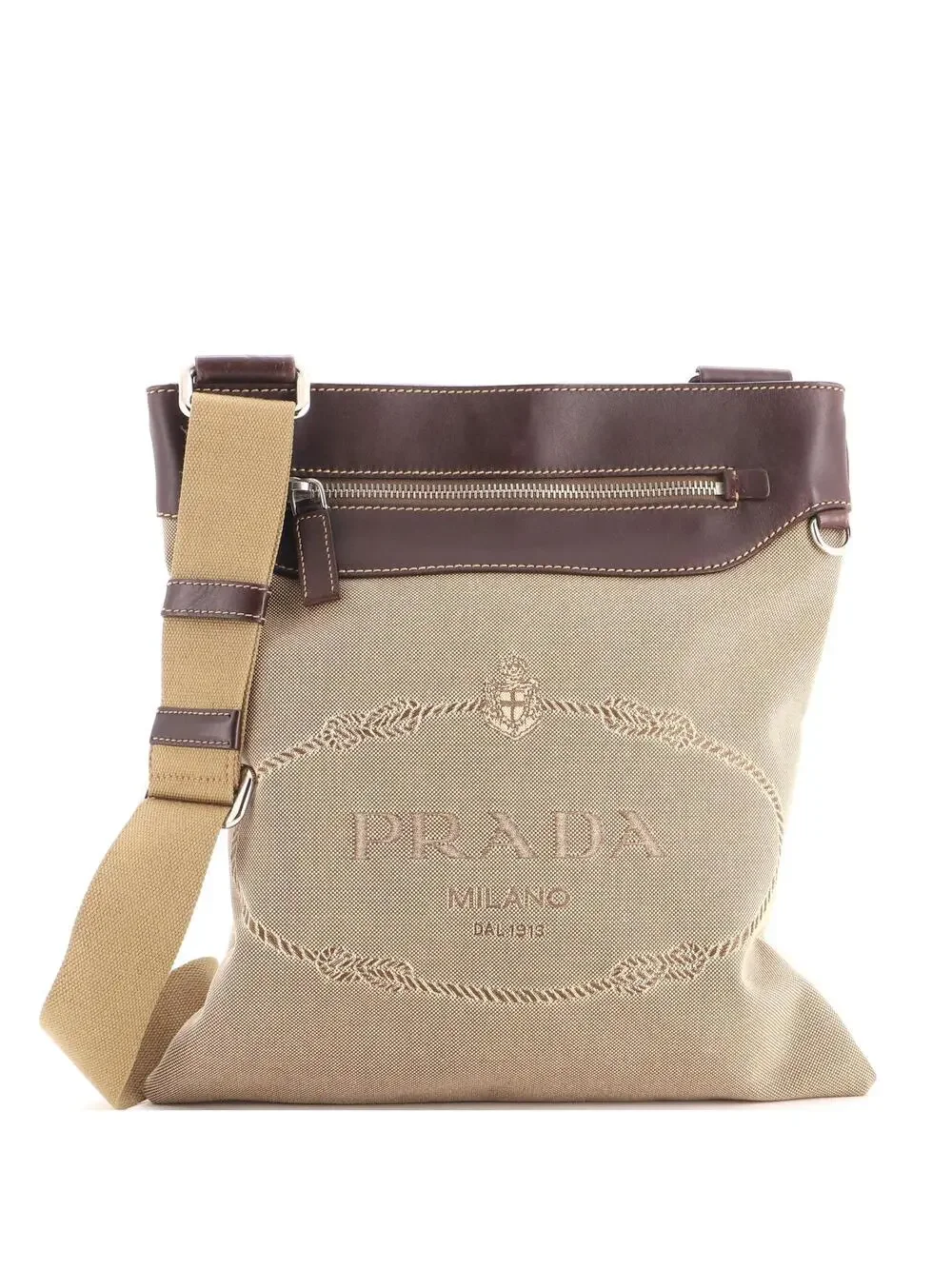 Prada Logo Messenger Bag Canvas With #340628P61B
